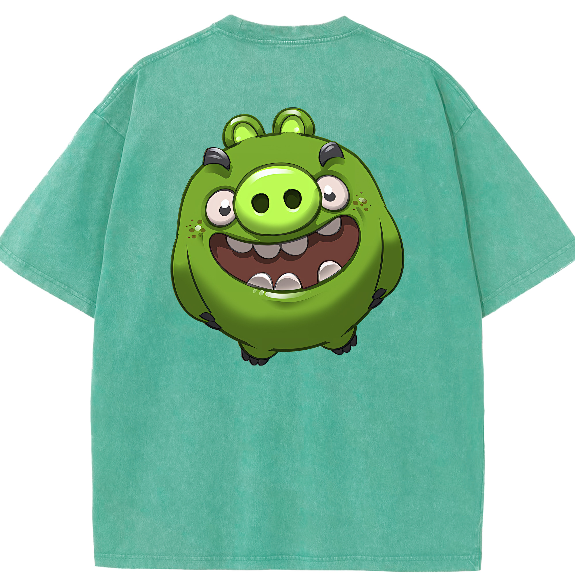 （画像用） Angry Birds アングリーバード 綿100% ヴィンテージ風 半袖Tシャツ（背面プリント）